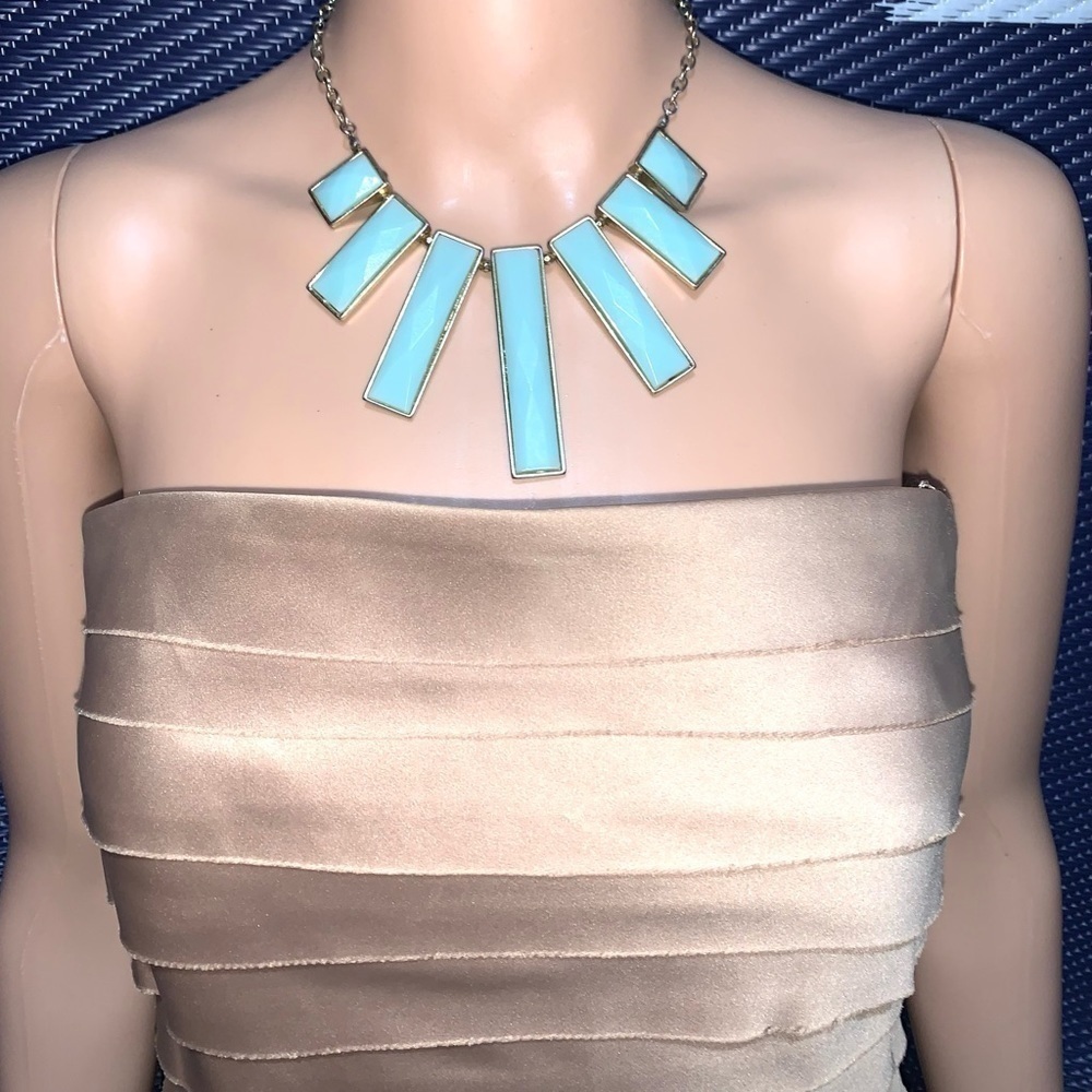 Eliza J New York Bandage Dress Size 4 satiny gold - Picture 5 of 10